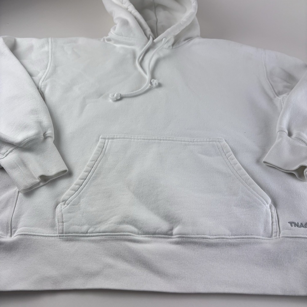TNA Sweatfleece Cozy Fleece Pullover Hoodie White Womens XS Boyfriend Fit‎ - Picture 3 of 11